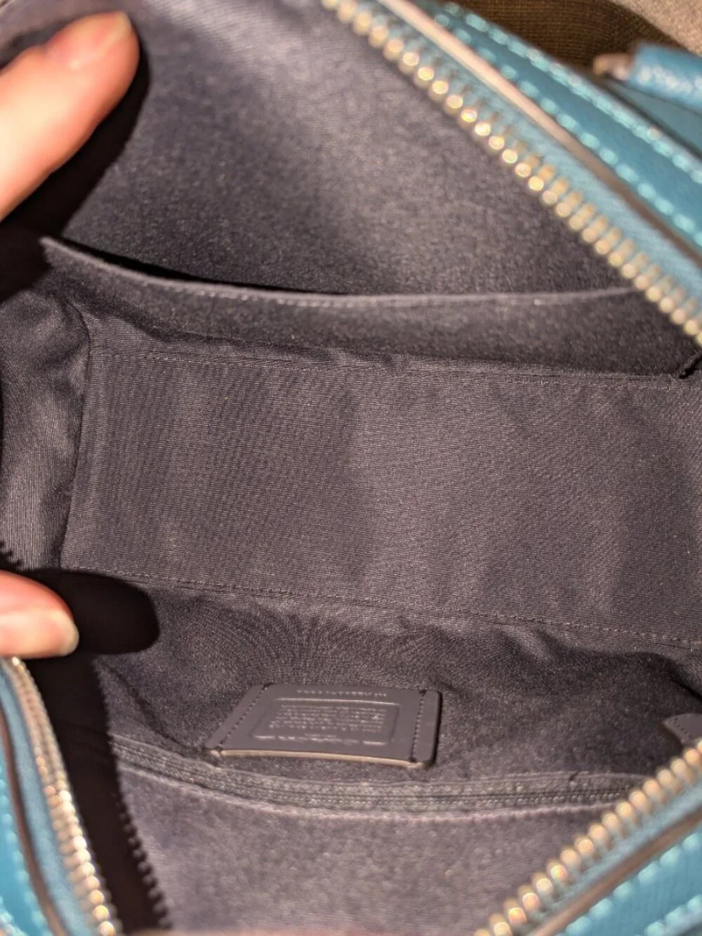 Coach Rowan Satchel Deep Turquoise LIKE NEW - Picture 12 of 12